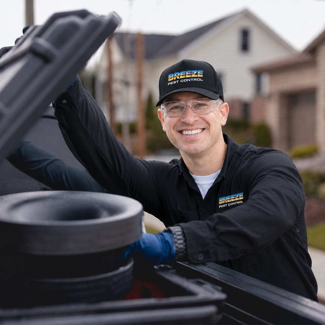Breeze termite inspector arriving for a WDO inspection in Pensacola